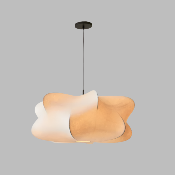 Elegant Asian Inspired Metal Hanging Lamp