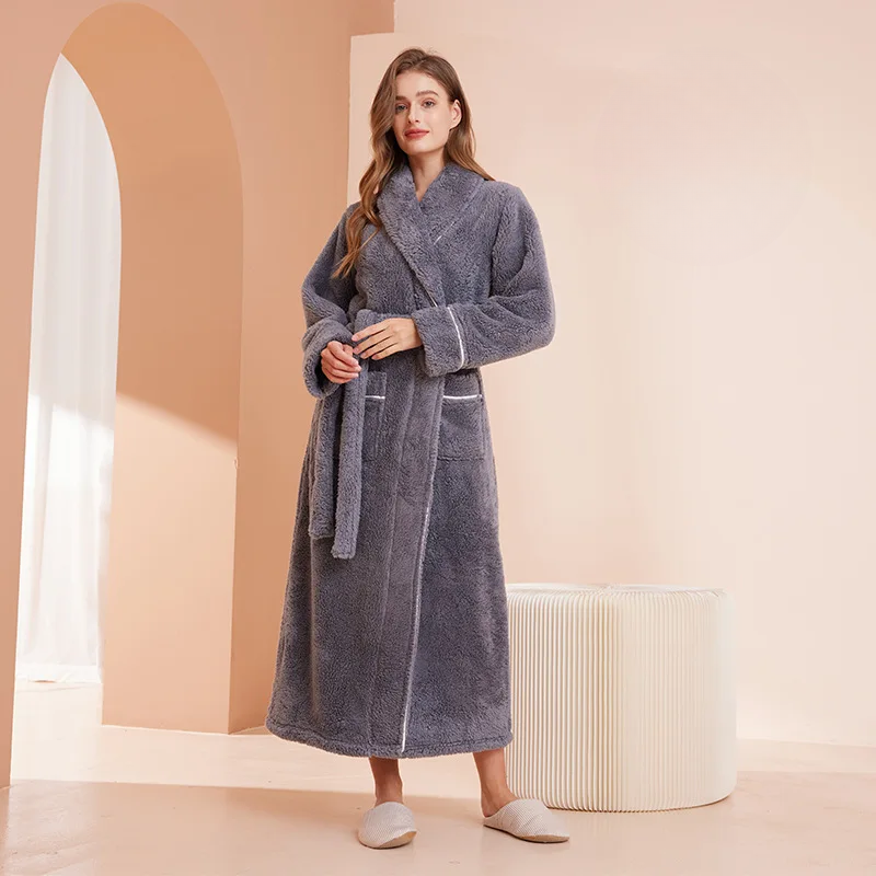 Soft Plush Winter Robe with Adjustable Belt