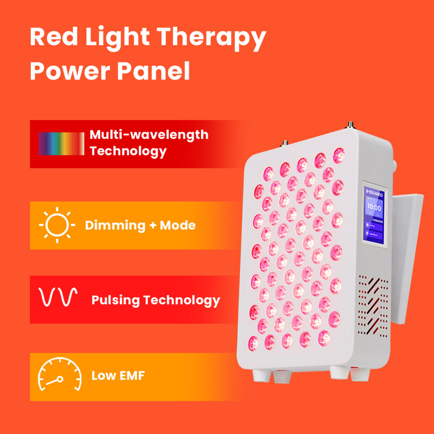 Compact Red Light Therapy Desk Lamp With Dimmer