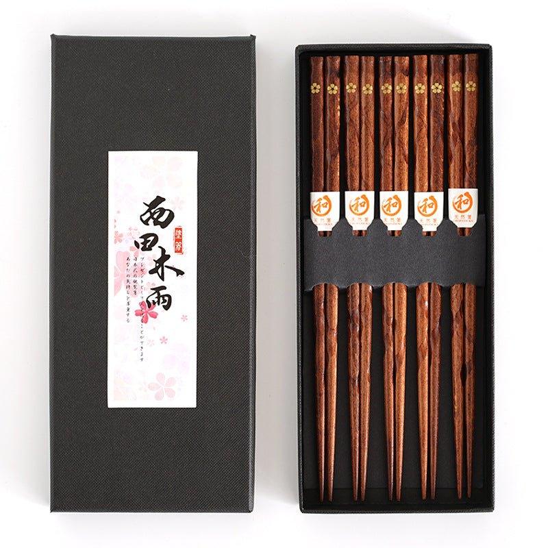 Traditional Japanese Wooden Chopstick Set