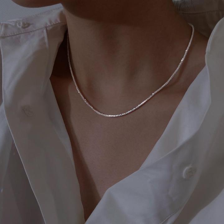 Elegant Silver Necklace With Simple Star Pendant