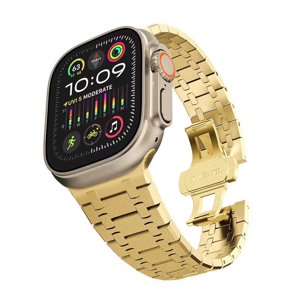 Shining Silver Double Chain Apple Watch Band
