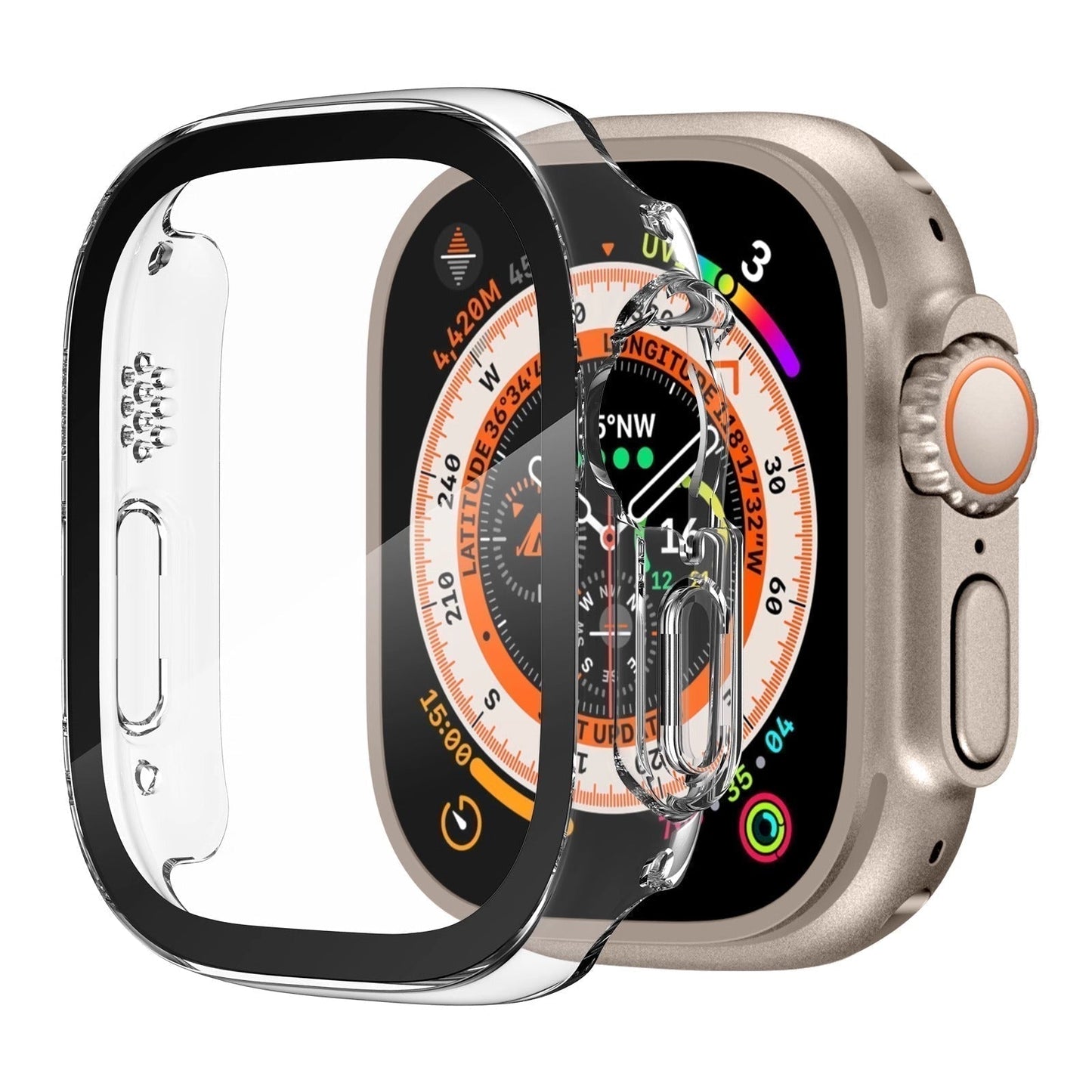 Durable Apple Watch Ultra Case With Clear Screen Guard