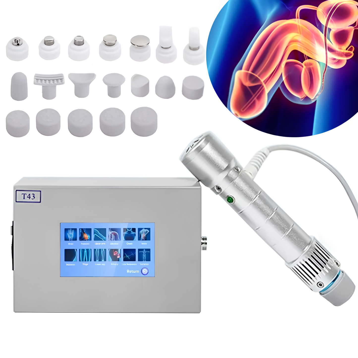 Compact Pelvic Shockwave Therapy Relief Device