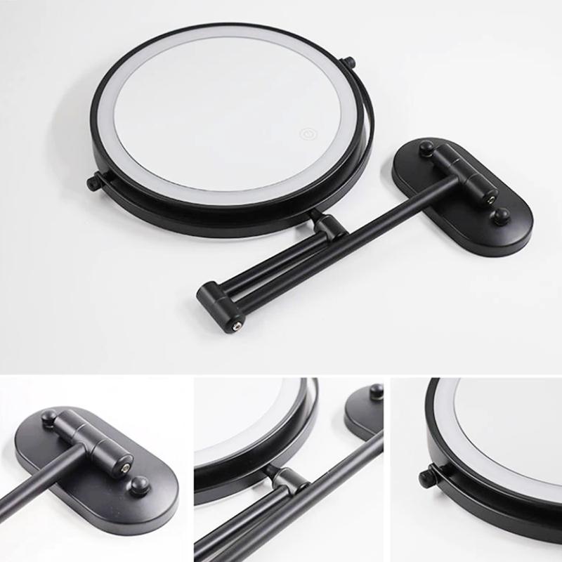 Compact LED Lighted Makeup Mirror with Rechargeable Battery