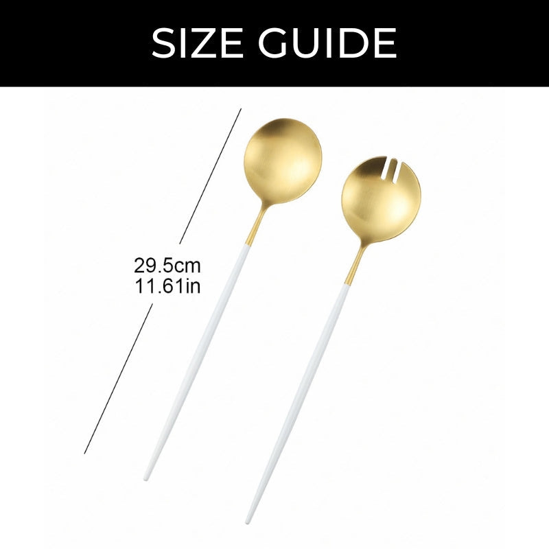 Elegant Gold Accented Serving Utensils