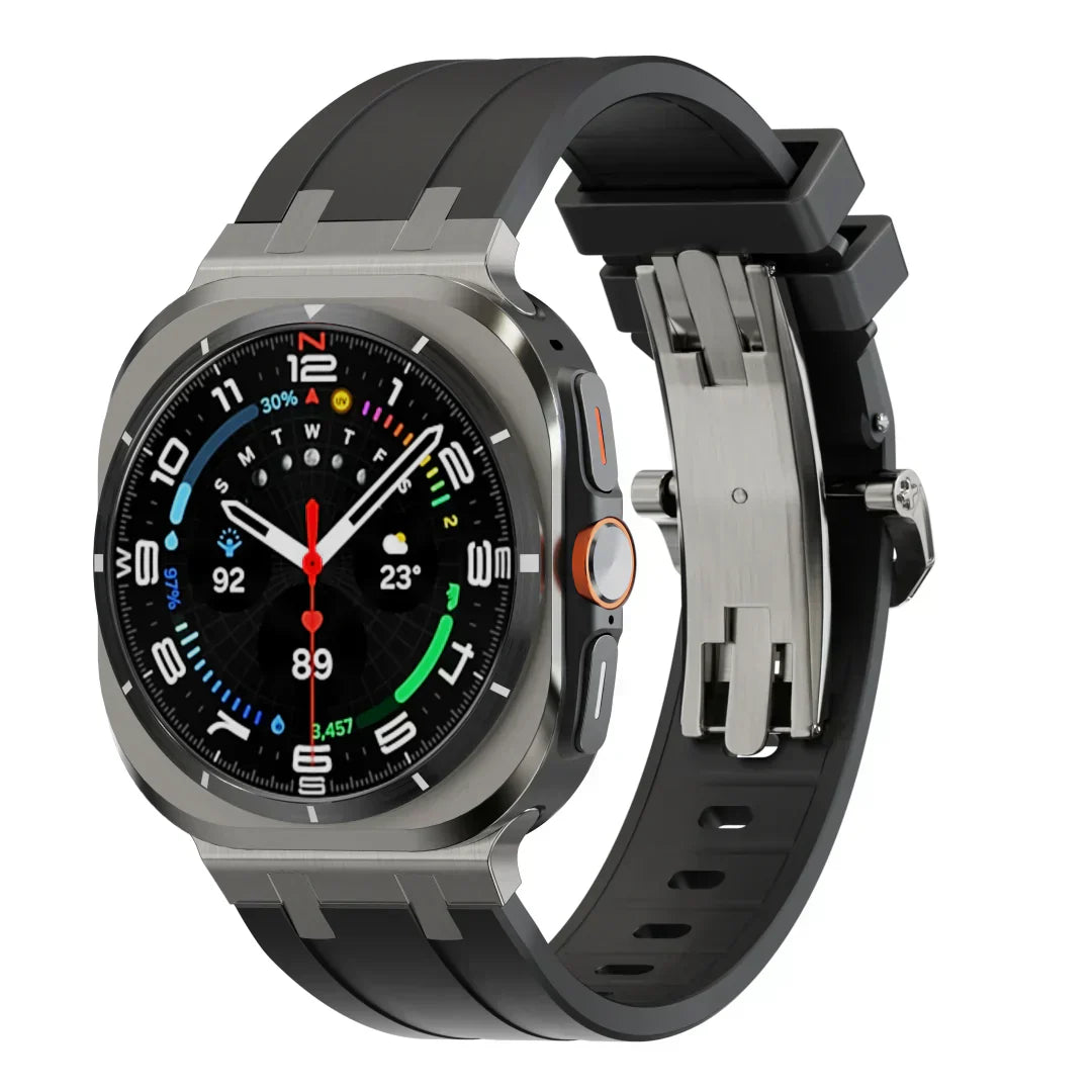 Stylish Butterfly Clasp Silicone Strap For Samsung Galaxy Watch