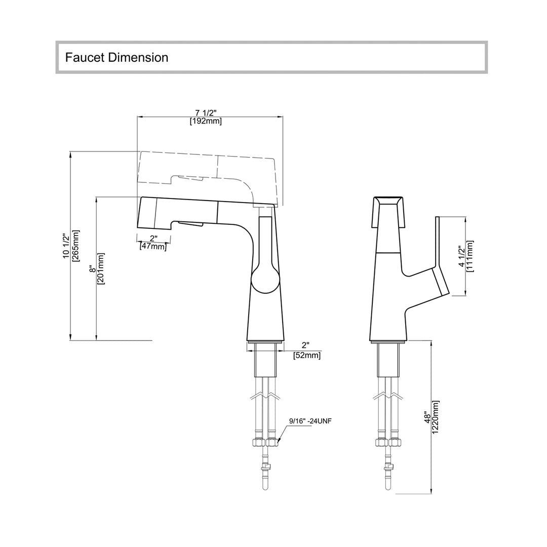 Stainless Steel Single Handle Kitchen Faucet