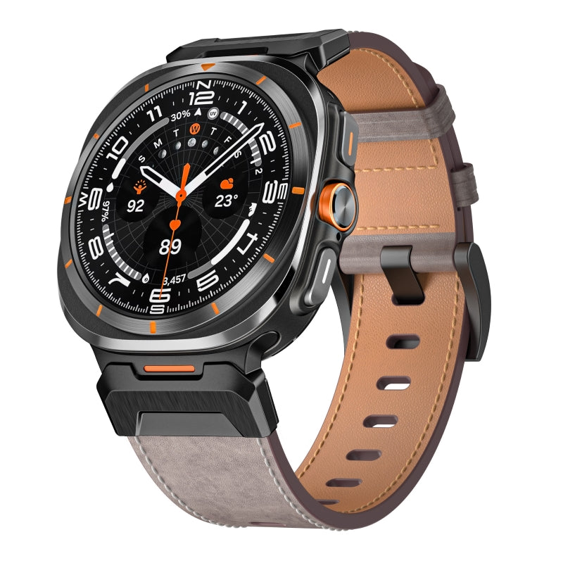 Durable Leather Band for Samsung Watch 7 Ultra