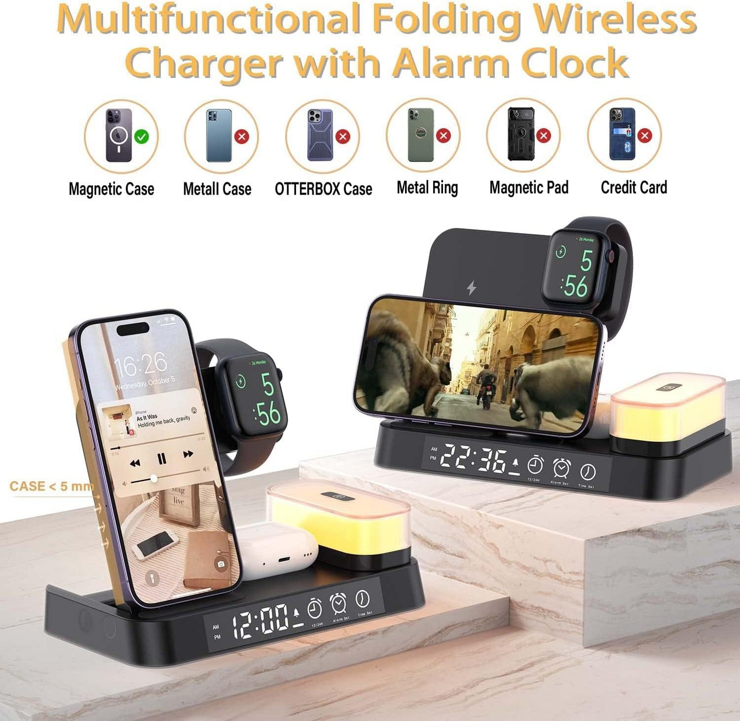 Multi-Function Wireless Charging Desk Lamp Station