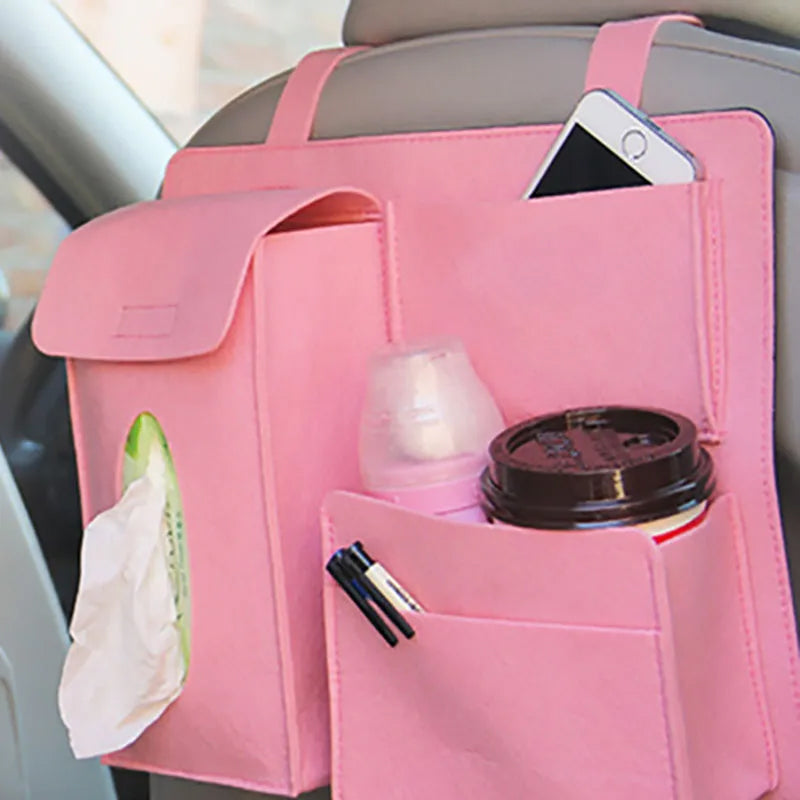 Premium Auto Seat Back Storage 4 Pocket Organizer