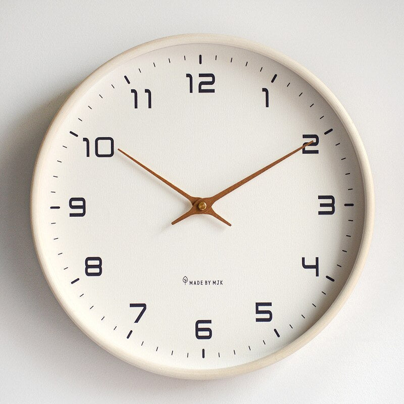 Simple Wooden Wall Clock in Modern Style