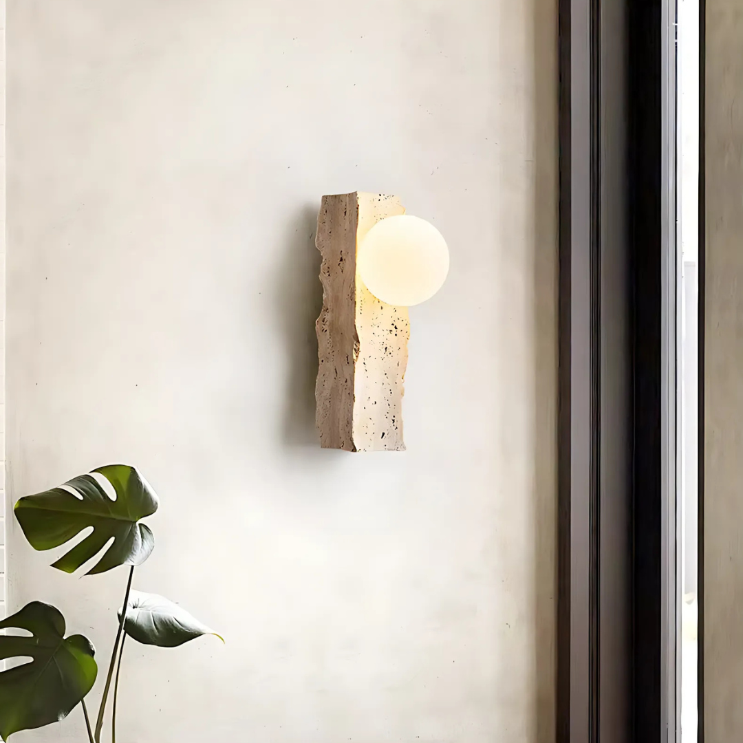 Rustic Natural Stone Wall Light G9 LED Sconce
