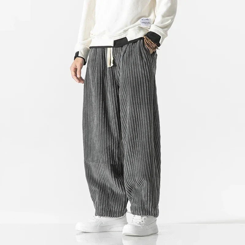 Comfortable Corduroy Wide Leg Jogging Pants