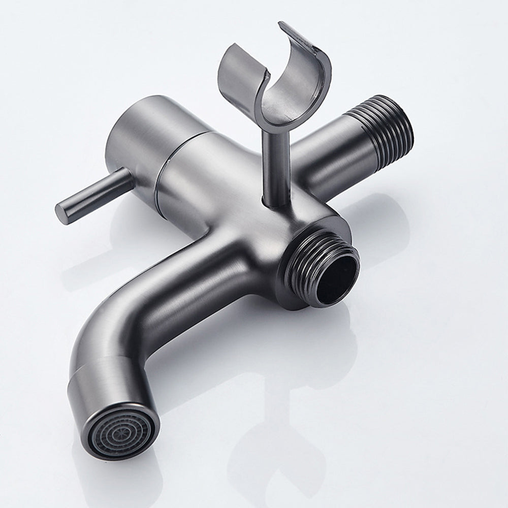White Mounted Bidet Set with Handheld Shower
