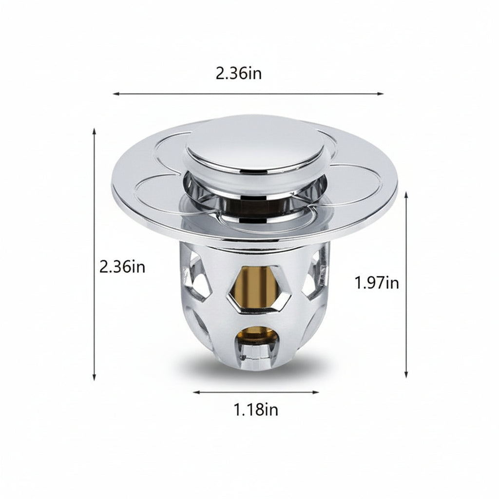 Easy Clean Stainless Steel Bathroom Sink Plug