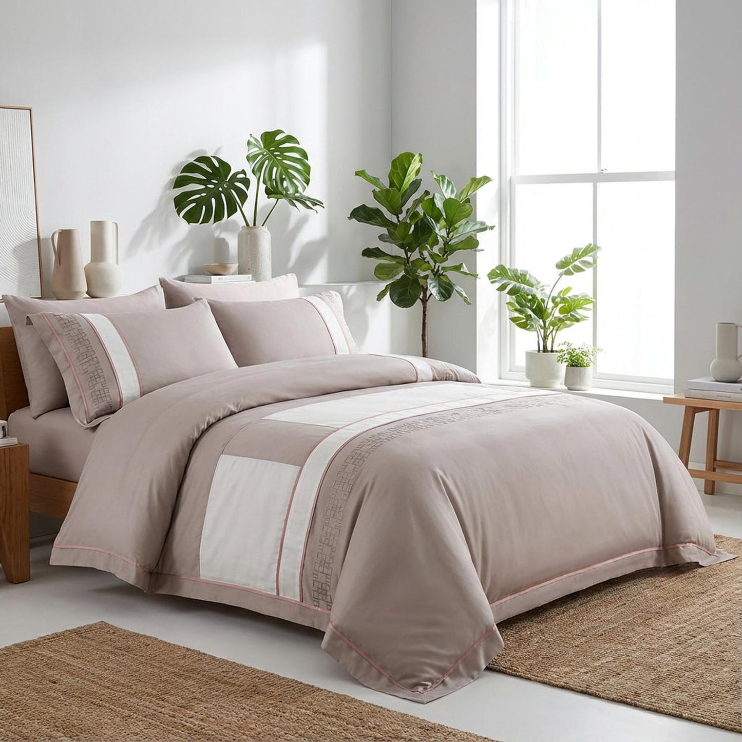 Luxury Bedding Set With Beautiful Embroidery Design