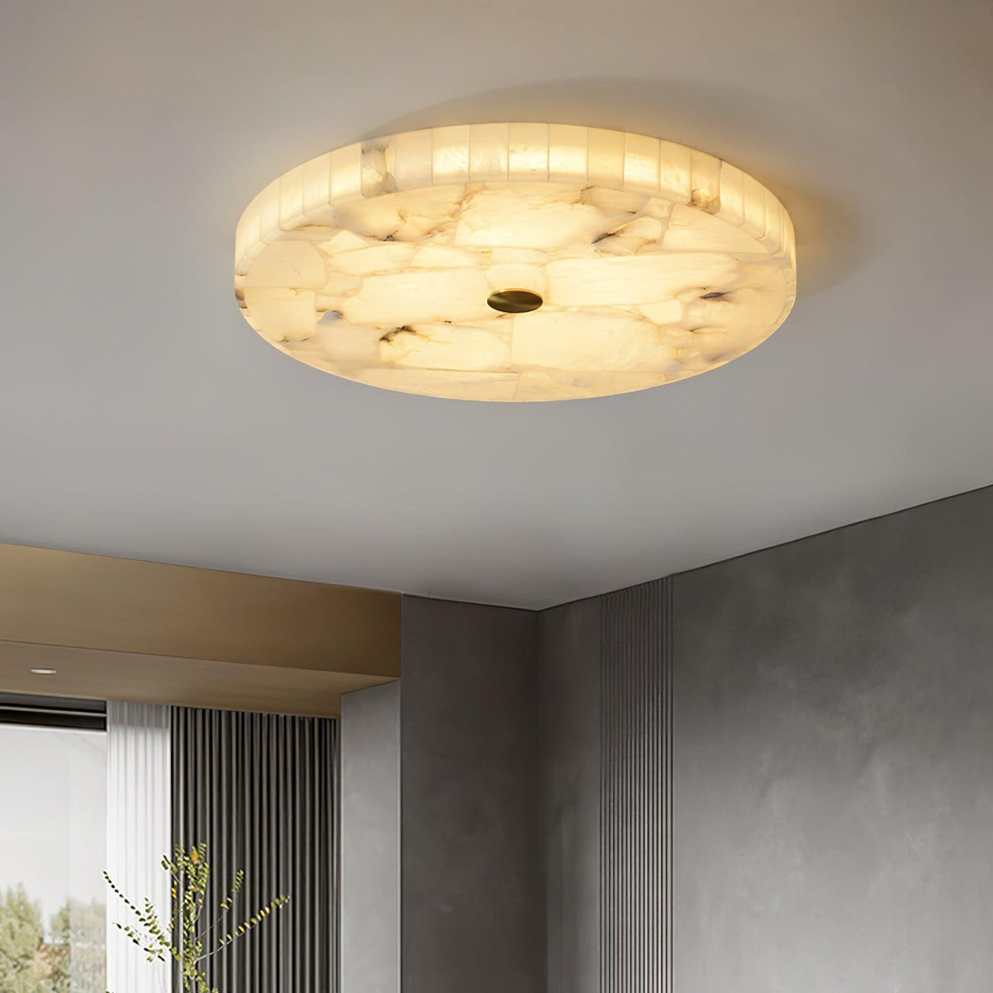 AlabasterGlow | Elegant LED Flush Mount Ceiling Light Fixture for Modern Homes 12