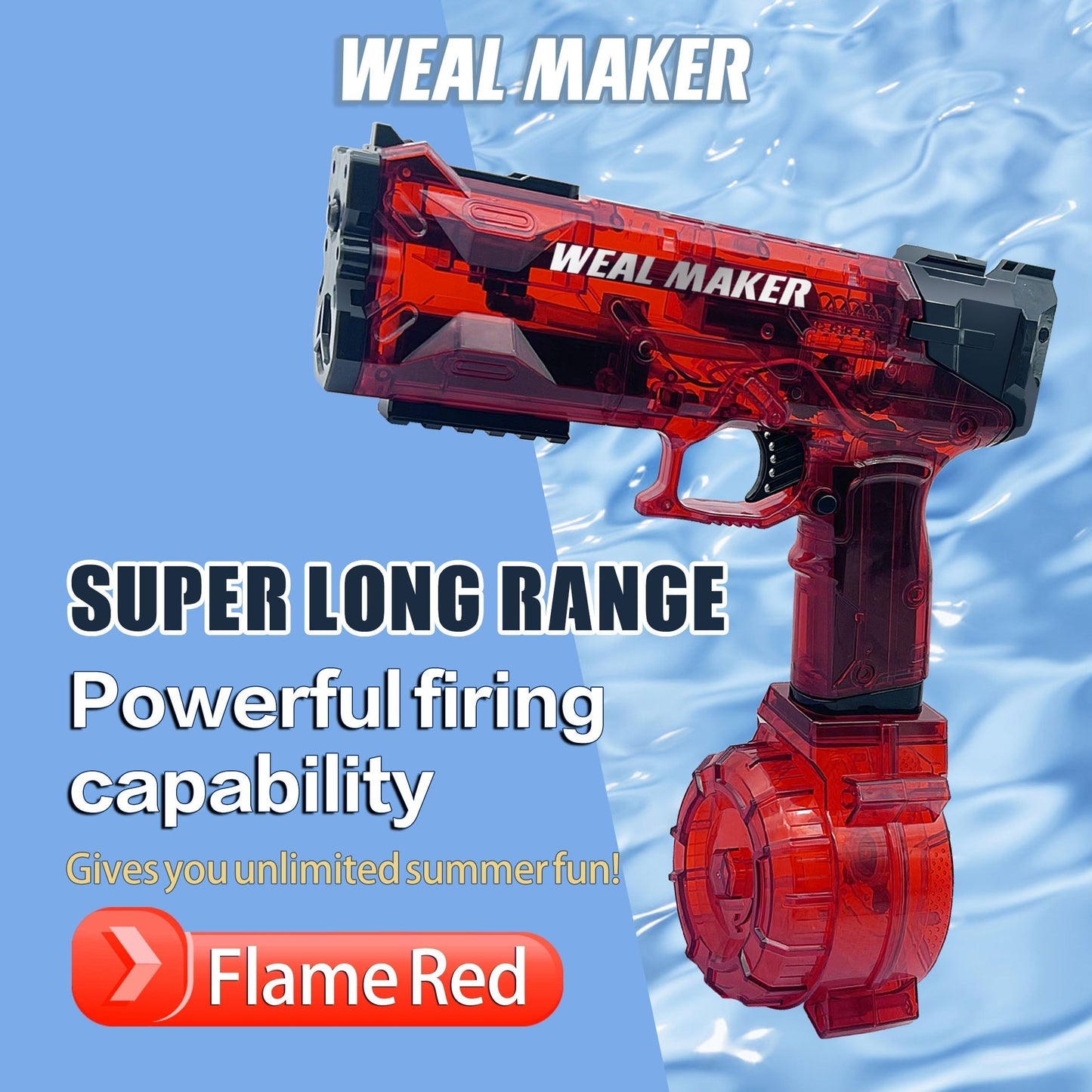 AquaBlast | Fun Colorful Kids Electric Water Toy Gun 6