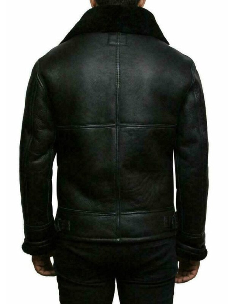 Aviator Bomber Jacket with Thick Sherpa Lining – Stylish Winter Coat for Ultimate Warmth 4