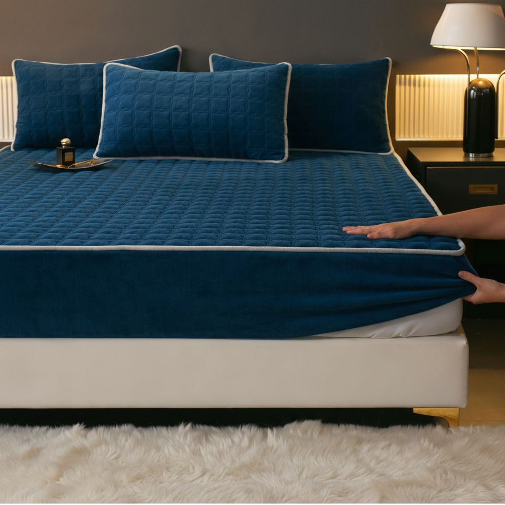 Comfortable Fitted Bed Sheet Set Soft Mattress Protector