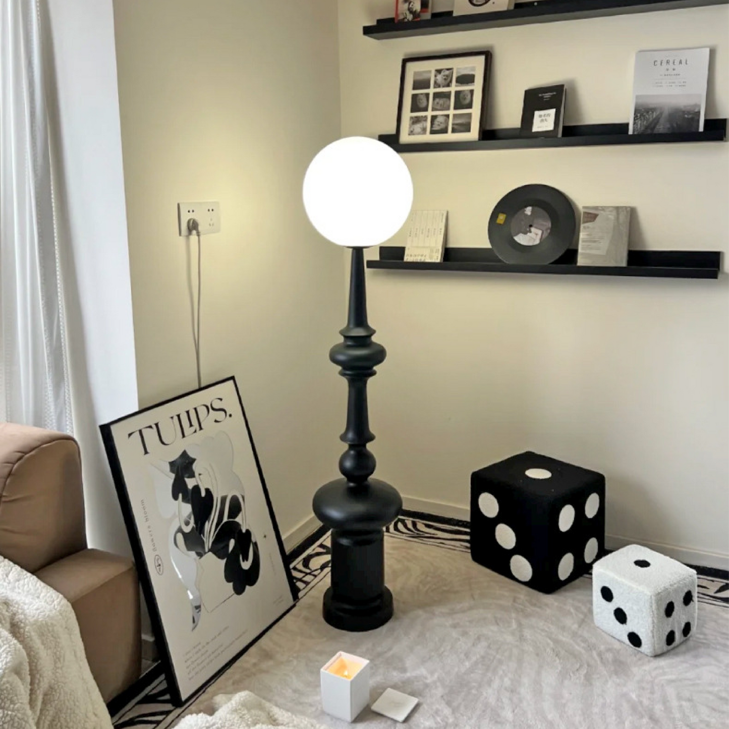 BauhausSphere | Modern Elegant Black Floor Lamp for Living Room Decor 4