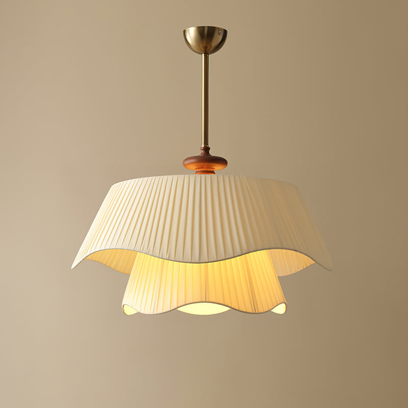 Stylish Two-Tier Fabric Hanging Lamp