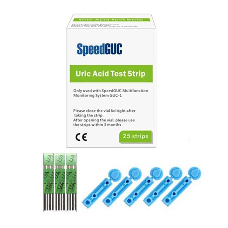 Accurate Uric Acid Testing Kit With 25 Test Strips - Lusomart