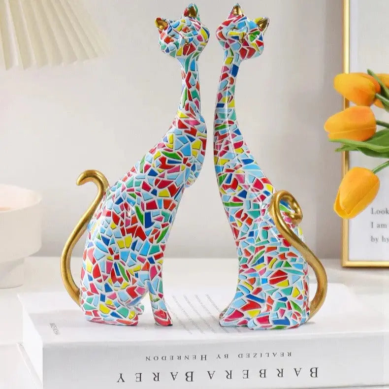 Bret Duo Cat Figurines Inovessa