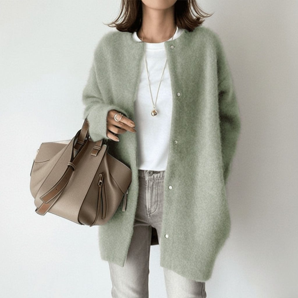 Cozy Women's Open Front Knit Cardigan Sweater