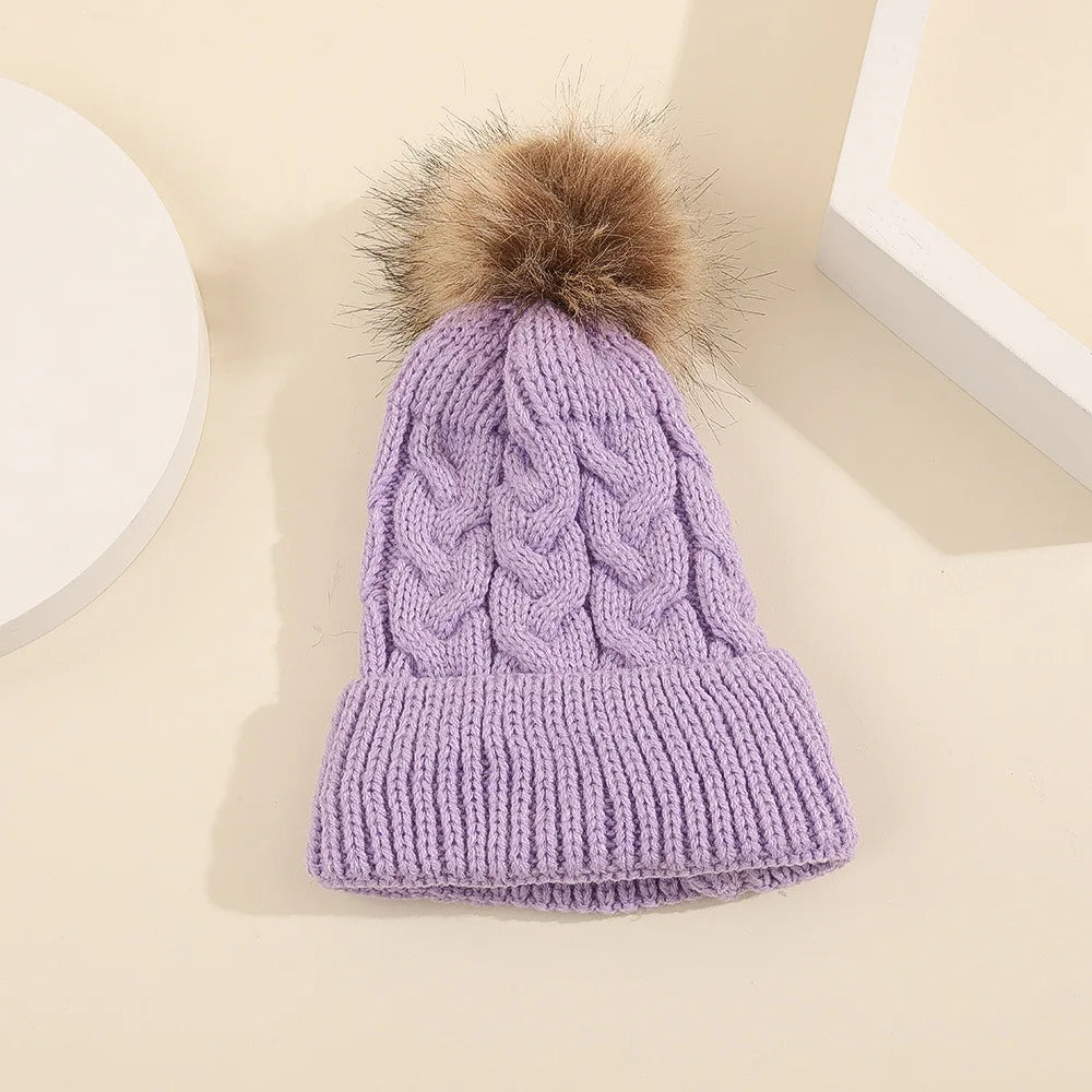 Dames Muts Met Pompon Gebreid Acryl Casual Wintermode 14