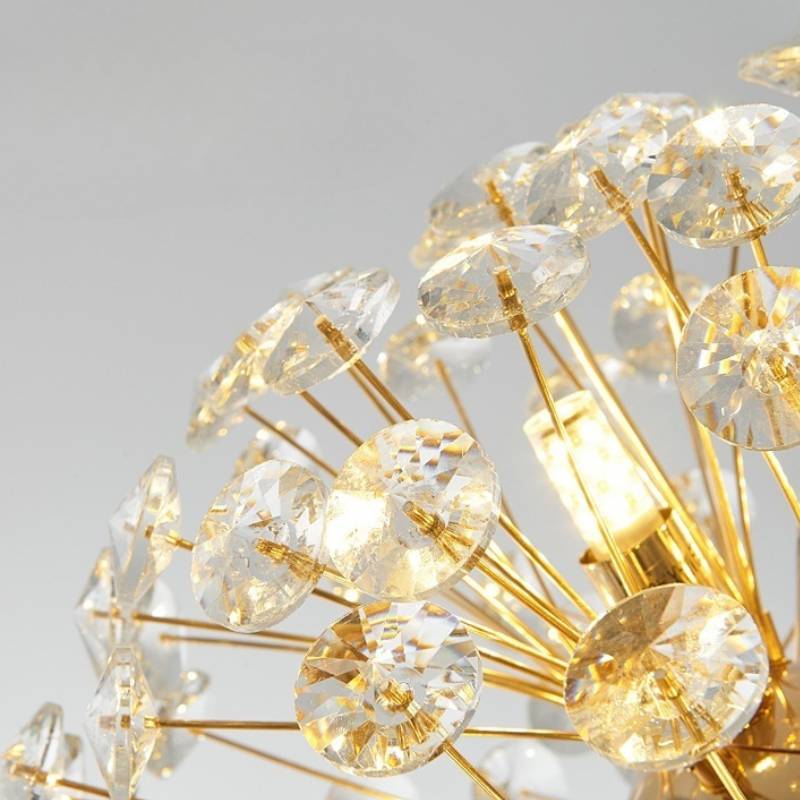 Sparkling Drop Pendant Light, Elegant Crystal Ceiling Chandelier