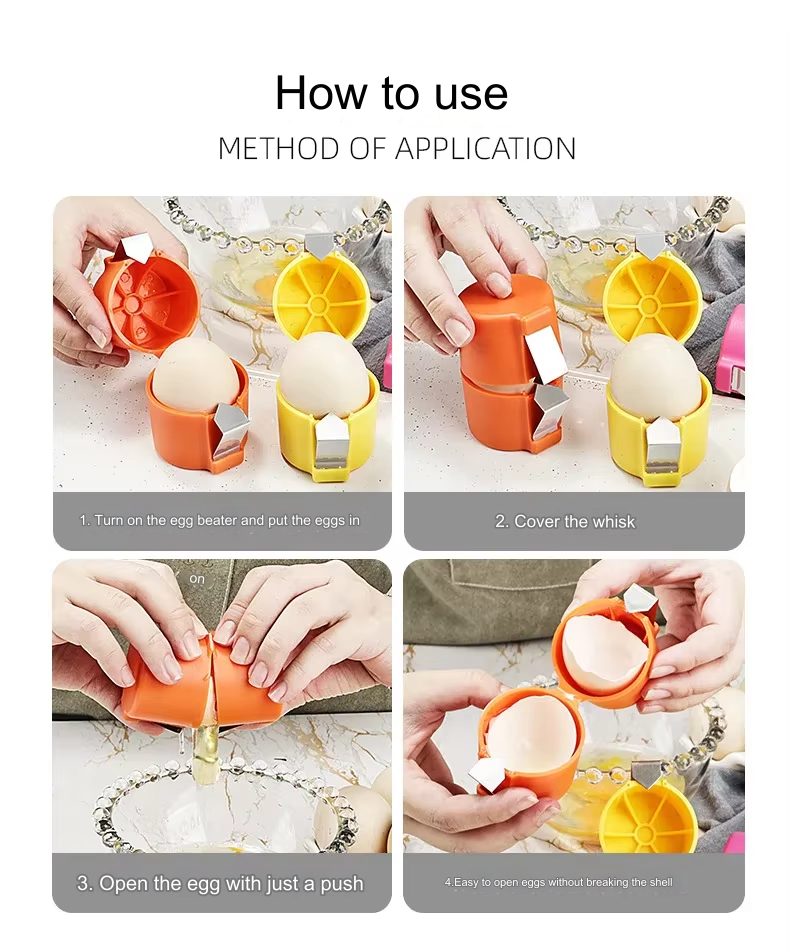 Easy Egg Shell Opener | Kitchen Gadget Tool for Effortless Egg Cracking – Clean Break Without Shell Residue 4