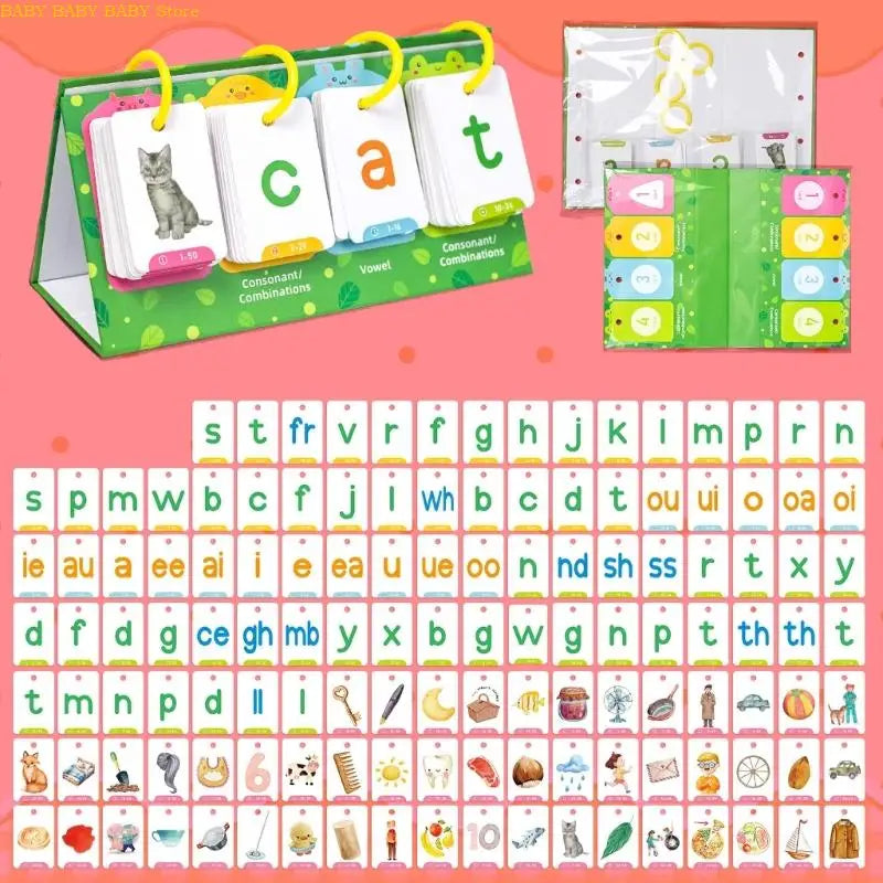 Educational Flashcards for Language Development – 129 Colorful Cards for Kids, Water-Resistant and Durable
