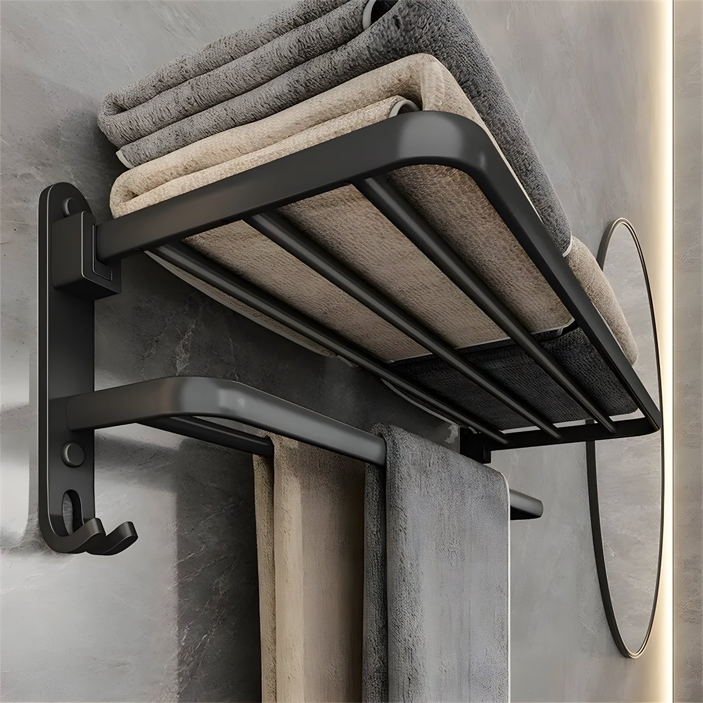 Space Saving Adjustable Bathroom Storage - Strong Metal Shelf