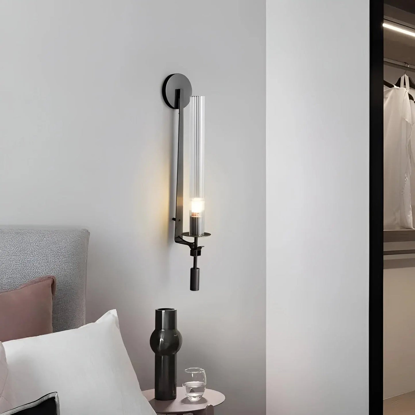 Sleek Glass LED Wall Light for Modern Home Decor