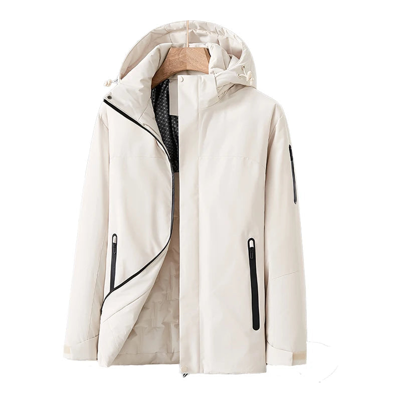 Elegant Women’s Quilted Winter Coat – Waterproof and Windproof Jacket with Detachable Hood for Cold Weather 11