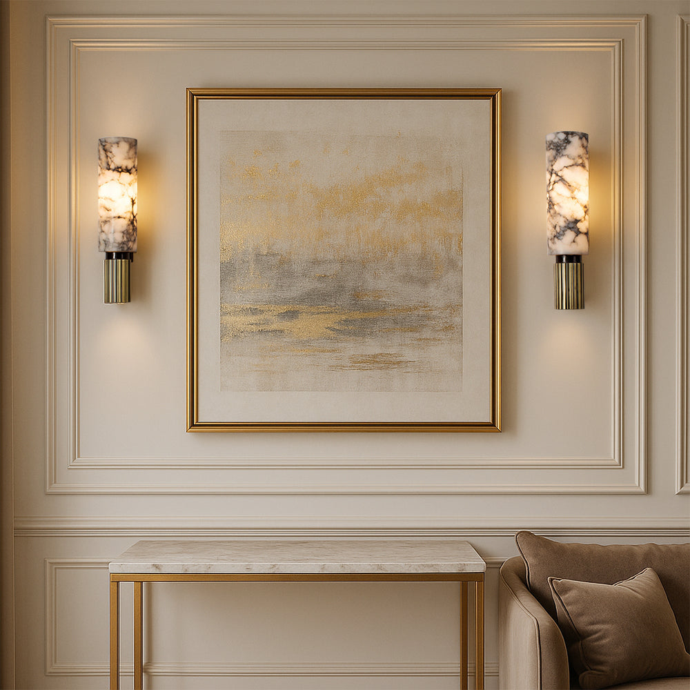 Eviora | Minimalist Copper Stone Wall Lamp for Modern Interiors 7
