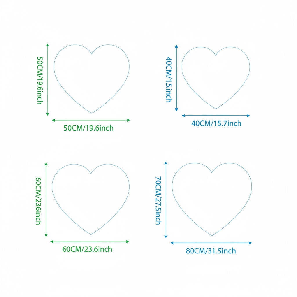 Soft Heart Shaped Indoor Floor Mat Rug
