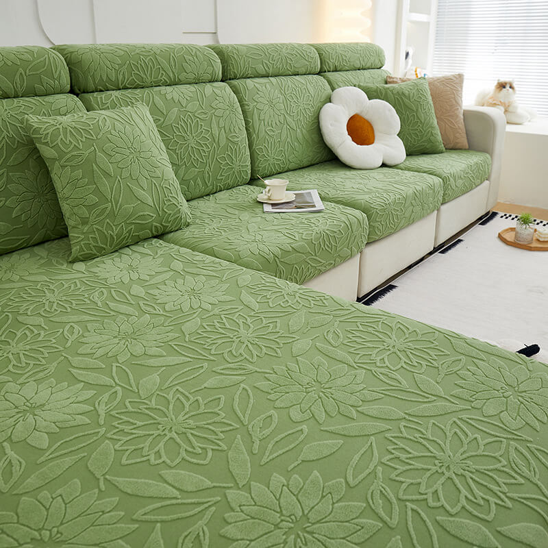 Soft Plush Elastic Sofa Slipcover Furniture Protector