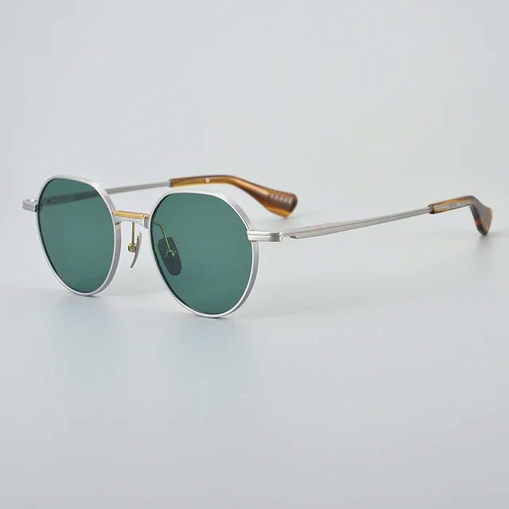 Premium Polarized Titanium Round Shades