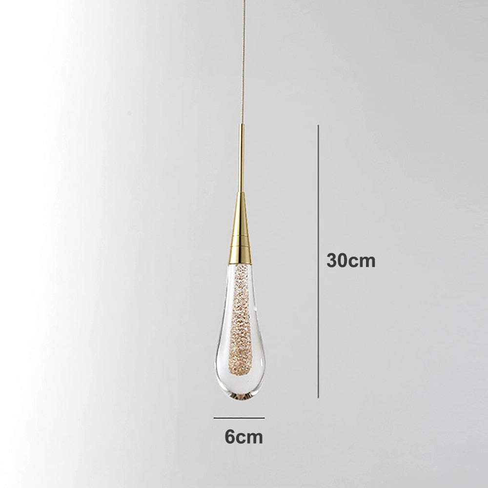 Modern Glass Drop LED Pendant Light