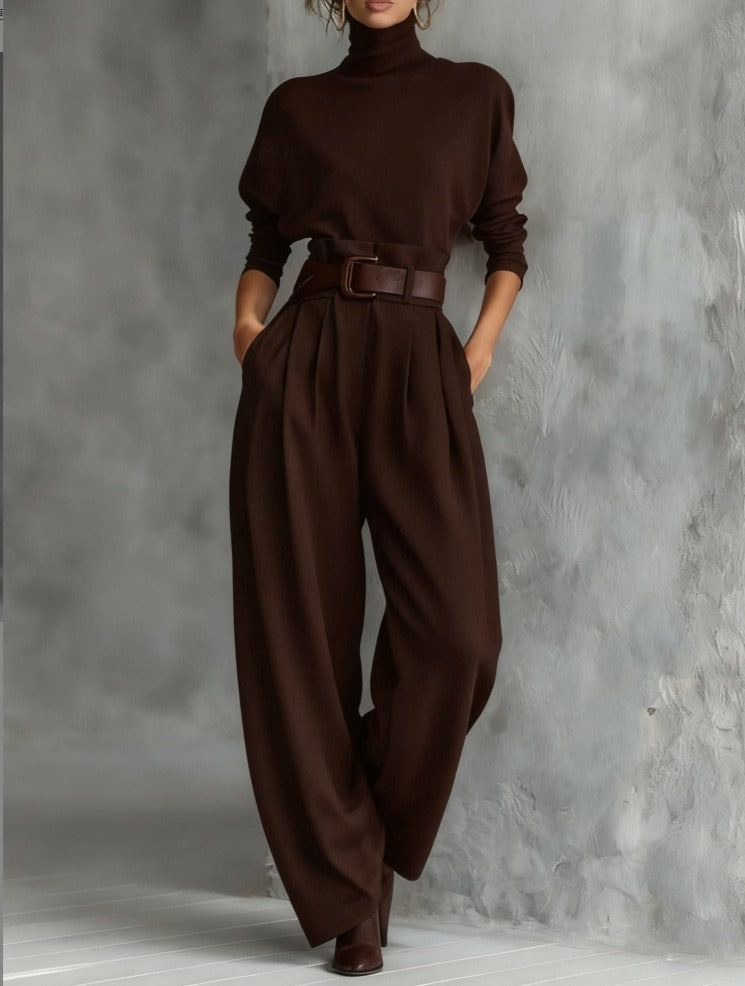 Juliet Collection | Women's Outfit Turtleneck & Straight Pants Set with Chic Design – Versatile Style for Effortless Elegance 5