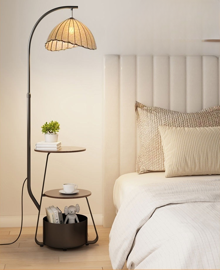 Asian Style 3 Tier End Table Lamp