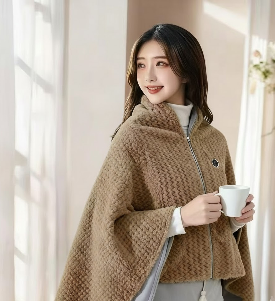 Cozy USB Heating Shawl Wrap Blanket