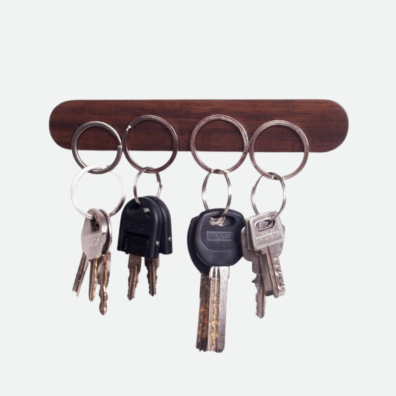 Stylish Wooden Key Holder with Magnets