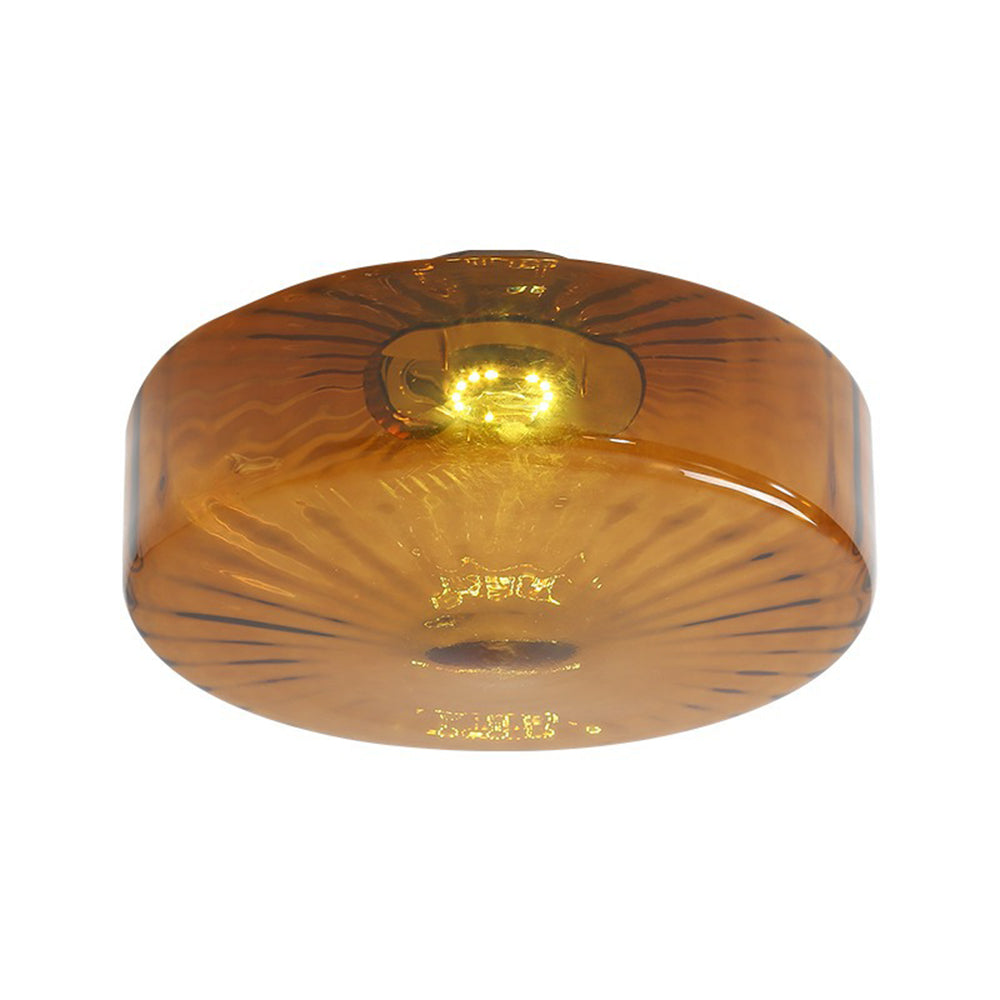 Luminara | Elegant Modern Iron Glass LED Flush Ceiling Light Fixture 9