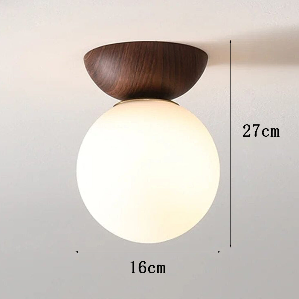 Lunara | Modern Elegant Flush Mount Ceiling Light with Wooden Accent 8