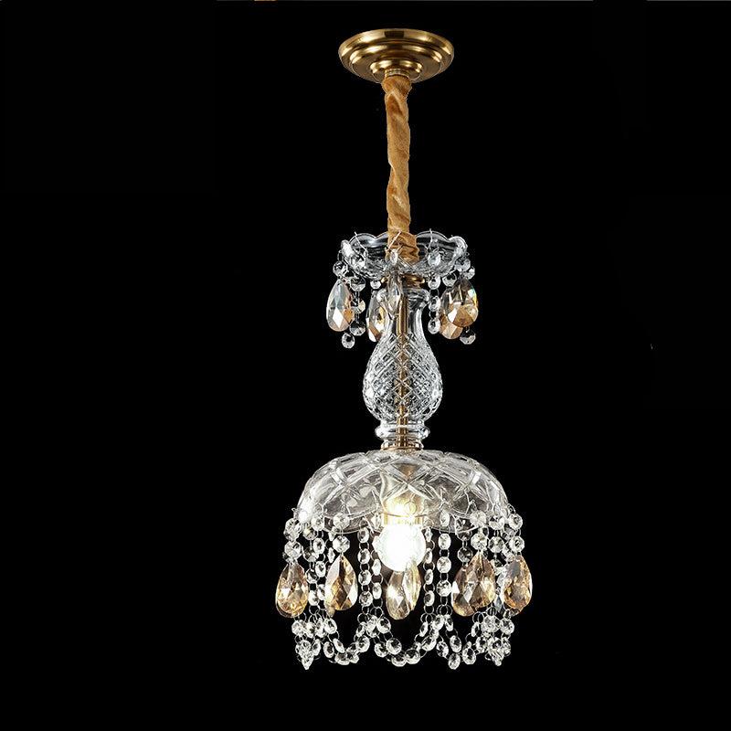 Classic Gold Crystal Pendant Lamp