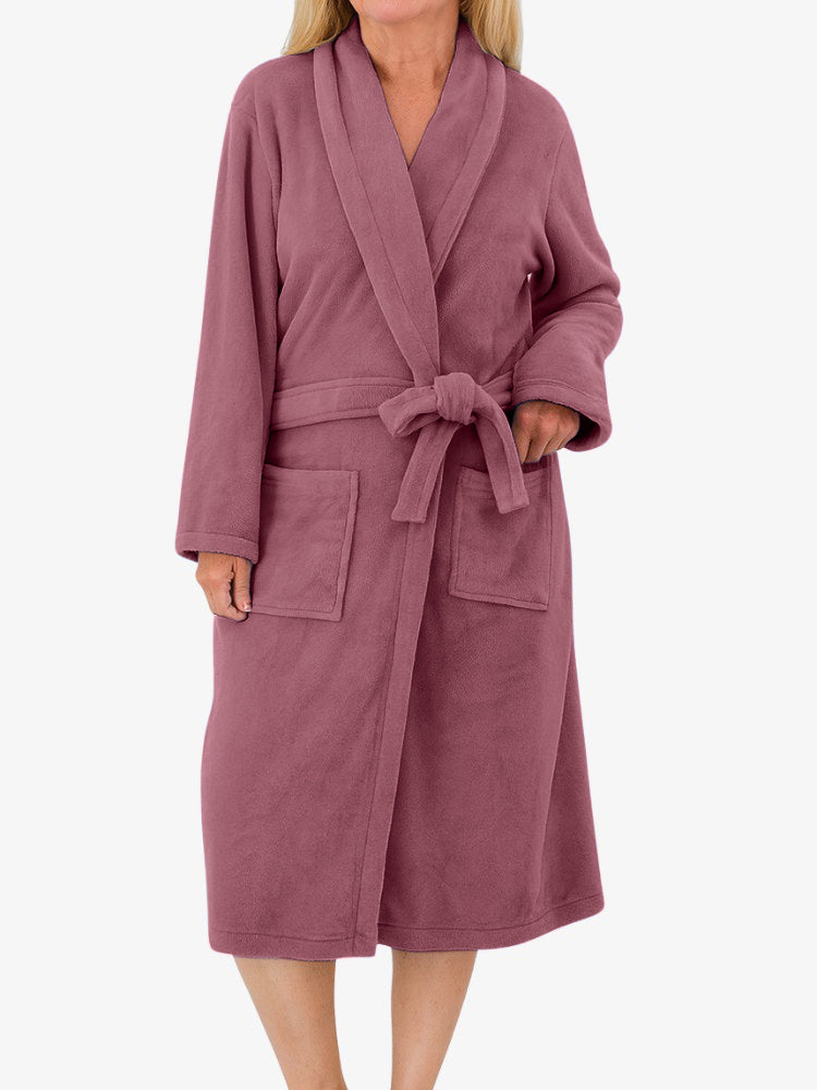 LuxuraFleece | Elegant Soft Microfleece Women's Dressing Gown Robe 11